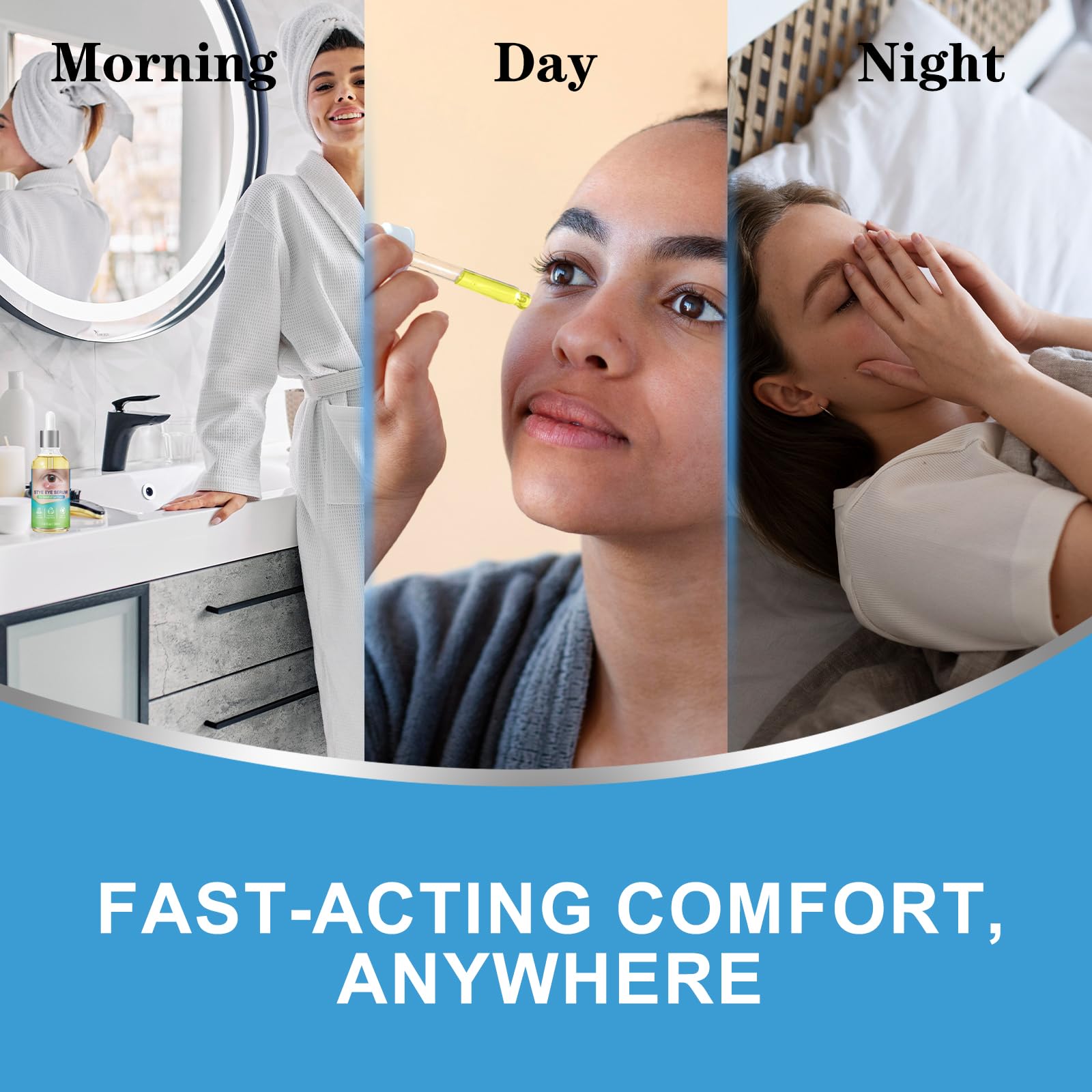 sinBron fast-acting stye relief promotes comfort during daily routines