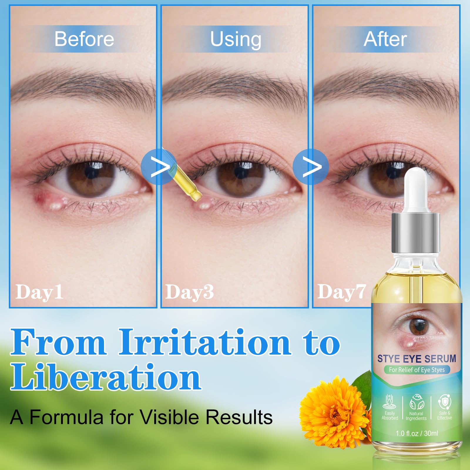 sinBron natural plant extracts ingredients highlight gentle, soothing eye care