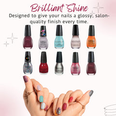 SinfulColors surprise set bottles closeup highlighting diverse tones for a bold manicure
