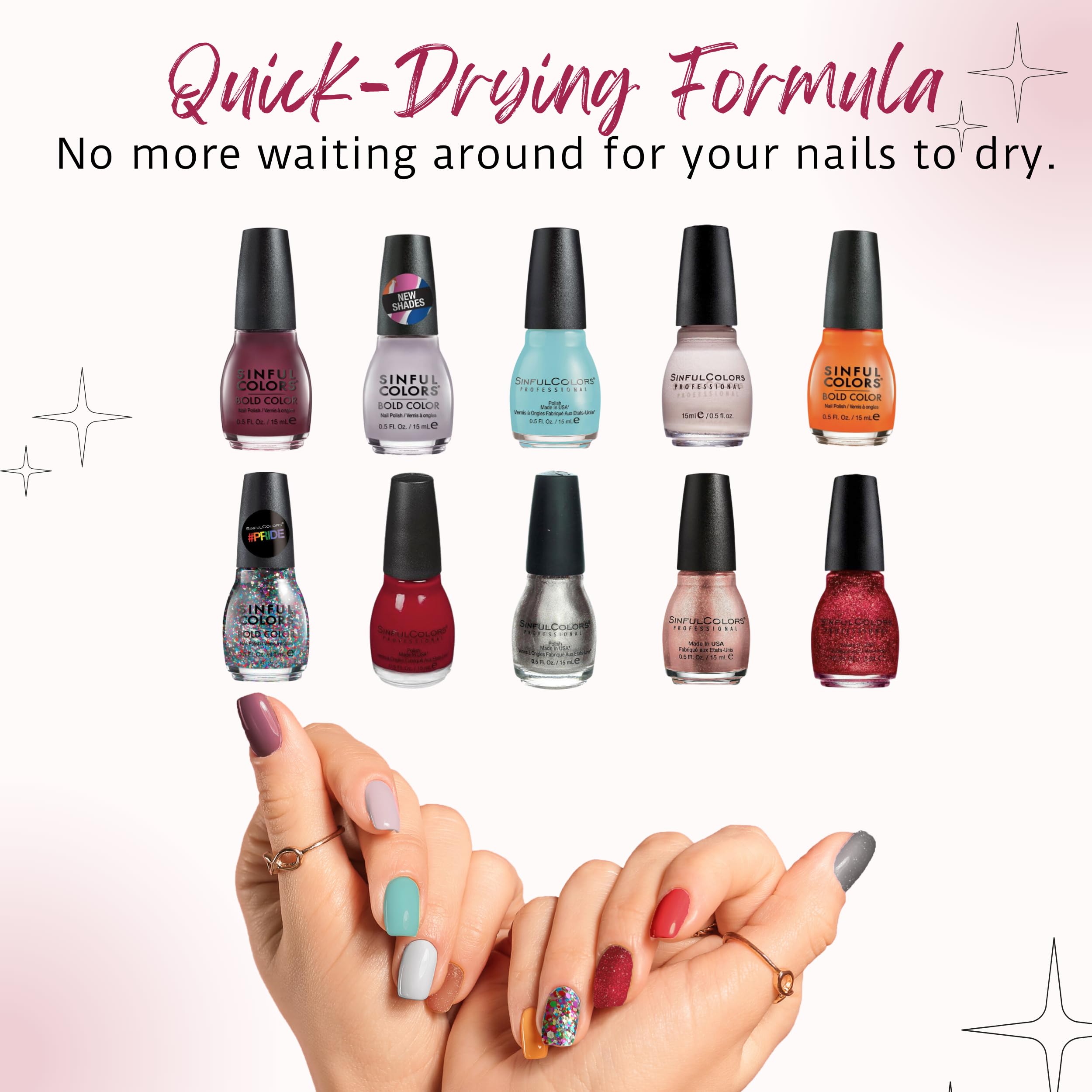 SinfulColors color palette showcases versatile shades for coordinating outfits