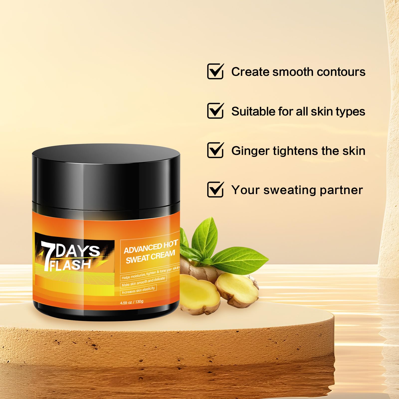 SINKOV Hot Sweat Cream demonstrates lightweight texture for quick absorption