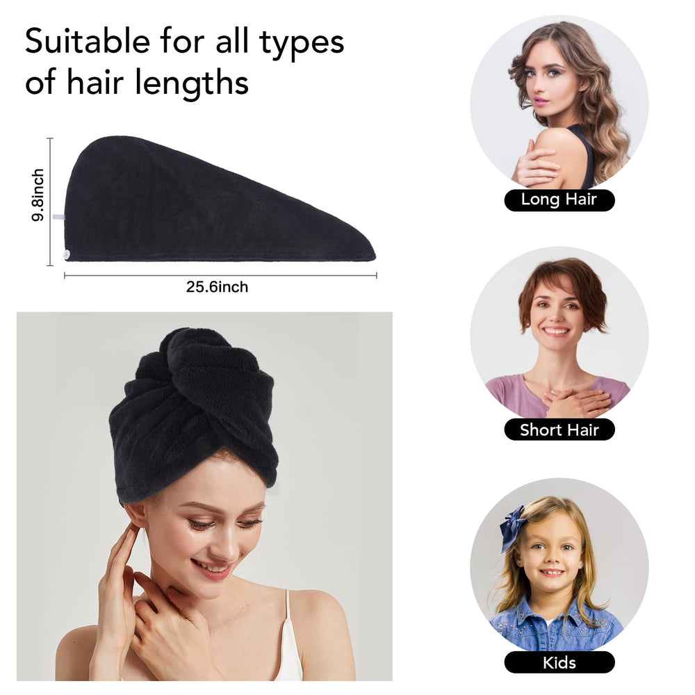 SINLAND large 65 cm cap fits all hair lengths for comprehensive drying.