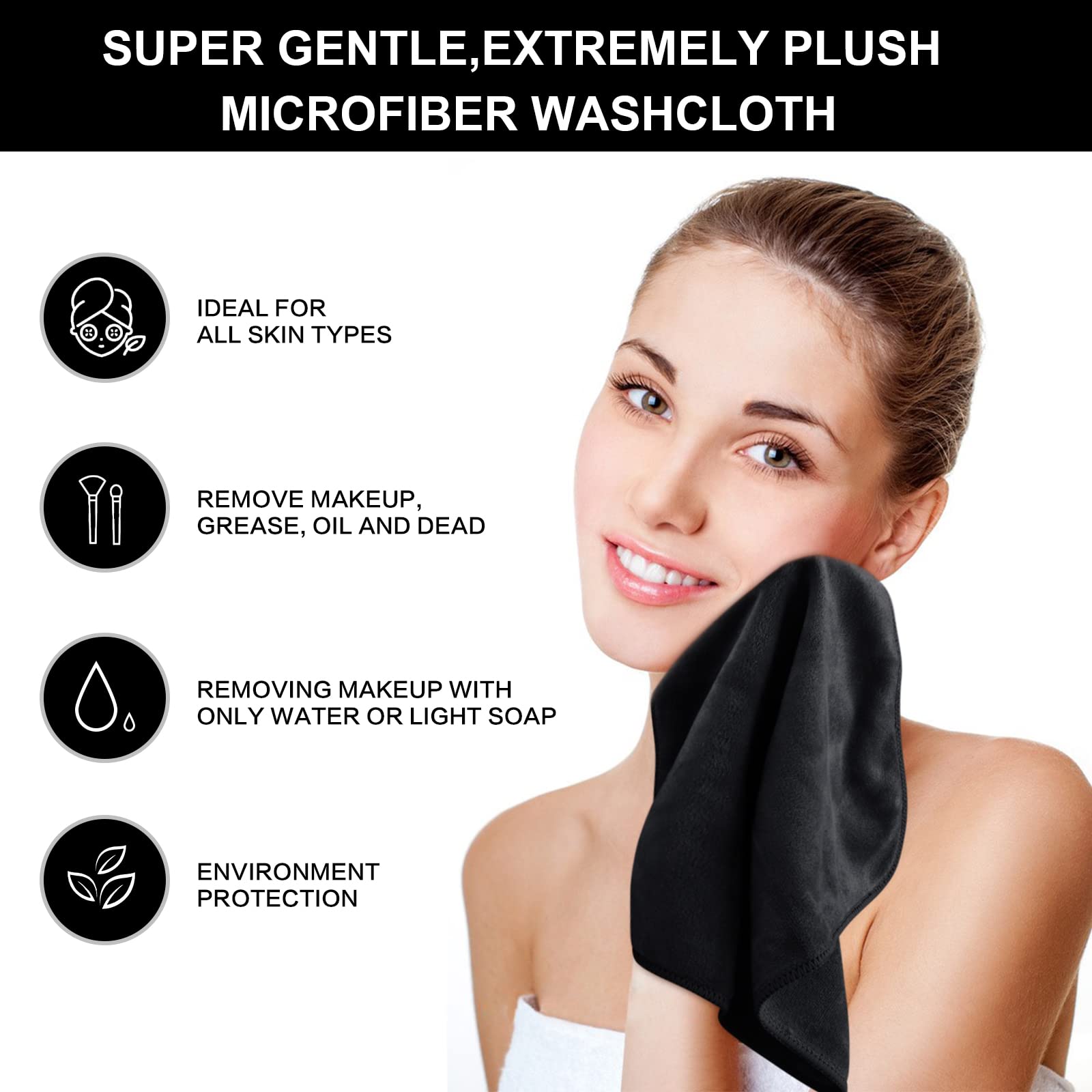 SINLAND cloth used with water or light soap for makeup removal