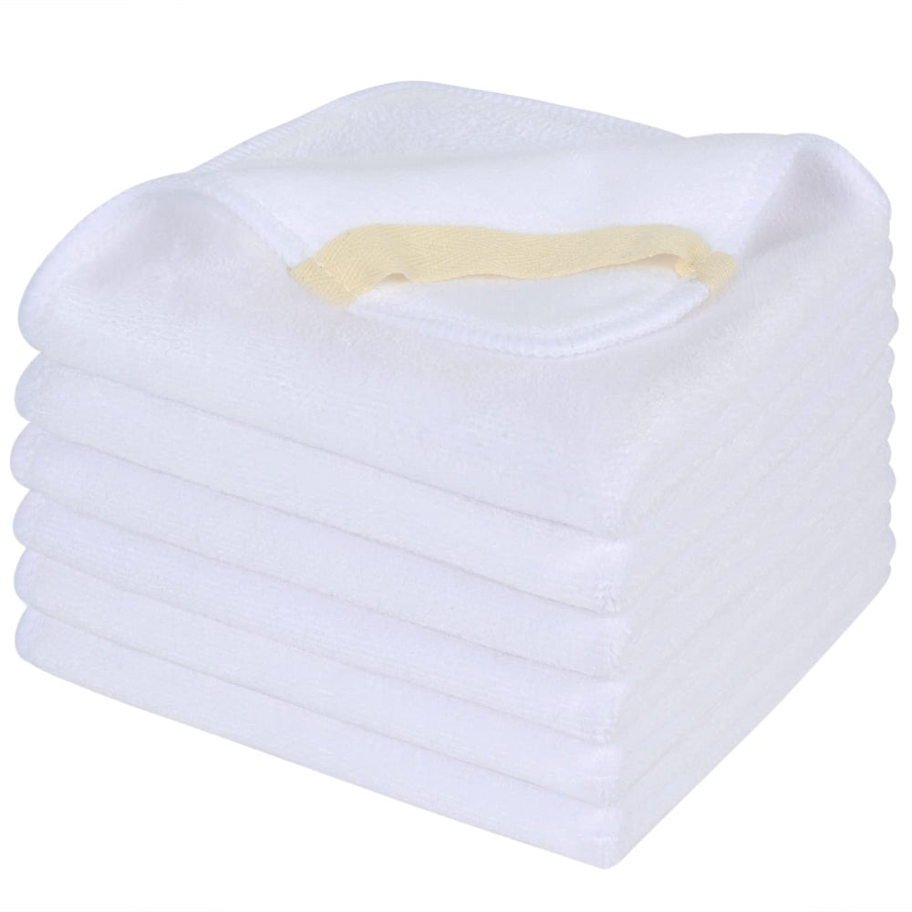 SINLAND microfiber facial cloth in white 12x12 inches showing quick-dry performance for daily cleansing