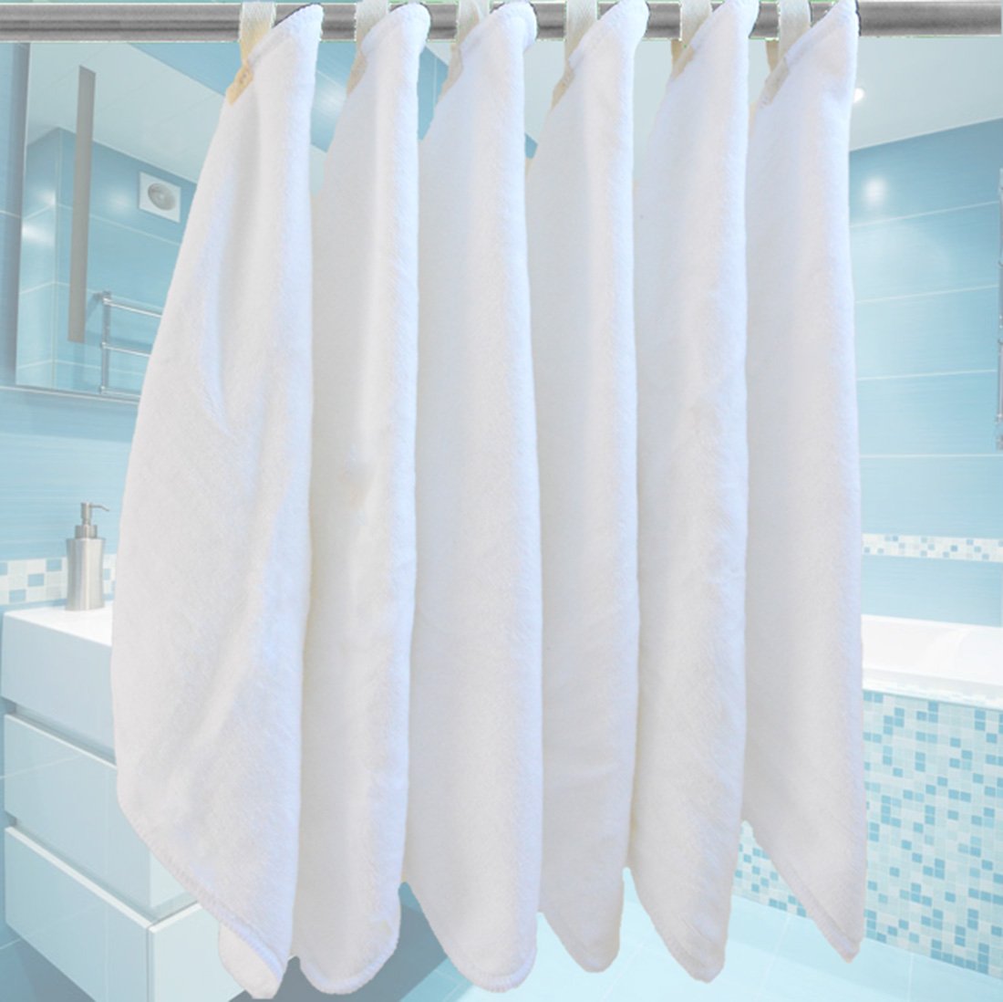 SINLAND 12x12 white microfiber cloth displaying soft texture for gentle cleansing