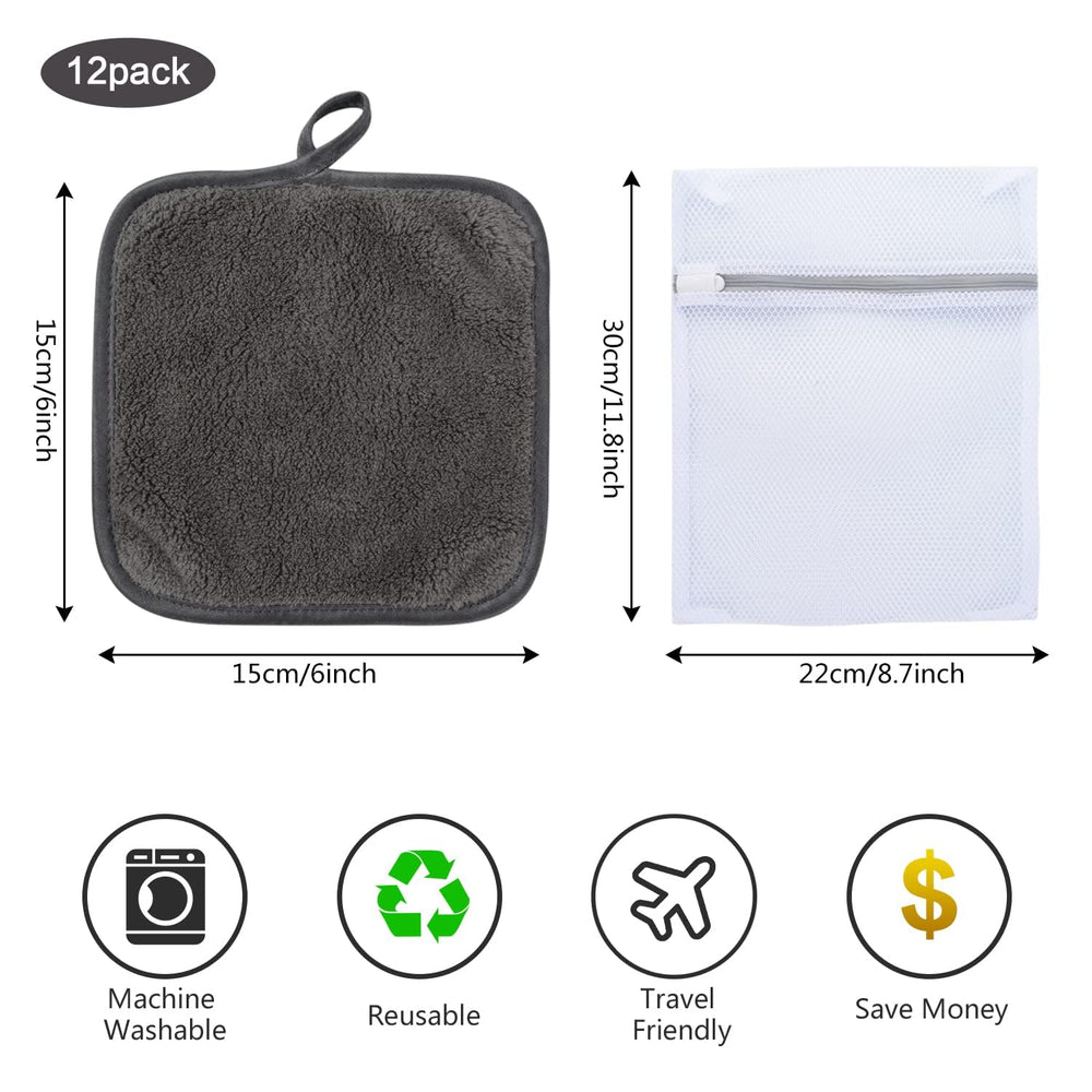 SINLAND soft microfiber face cloth close-up, gentle on skin