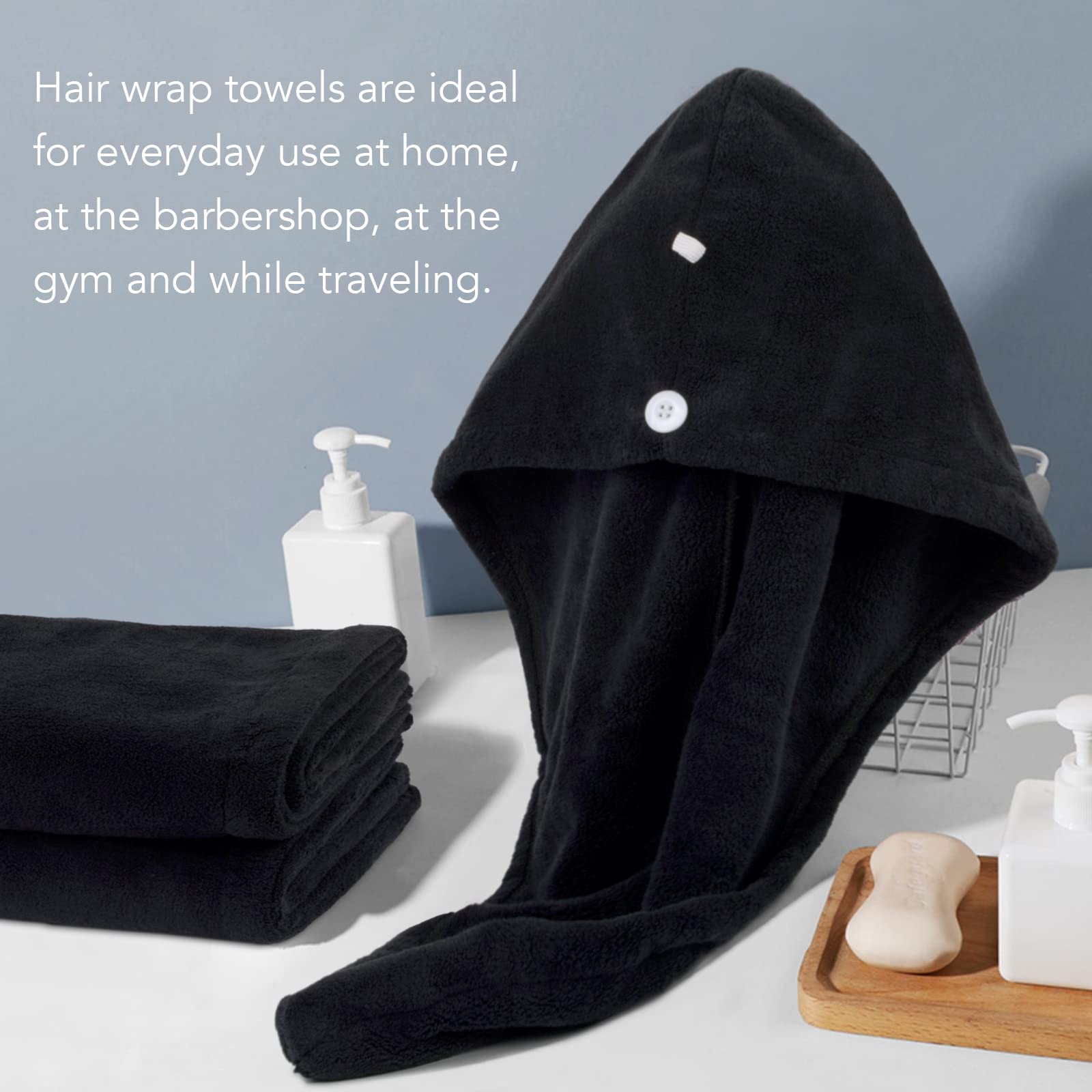 Sinland turbante de microfibra ideal para viajar y secar rápido.