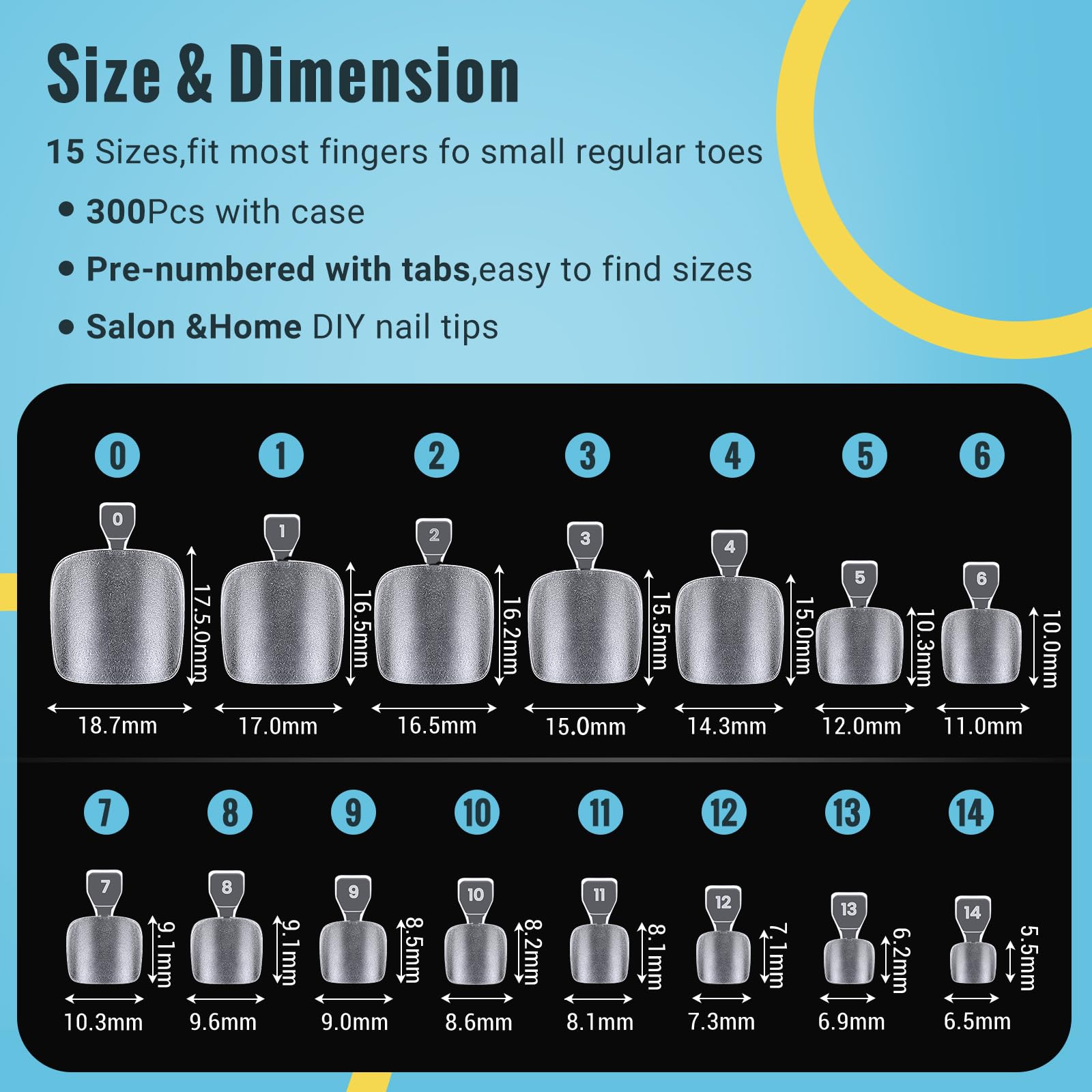 SINOKAME 15 sizes matte nail tips demonstrates versatile fit across nail beds.