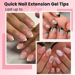 SINOKAME almond nail tips application setup for fast DIY extensions.