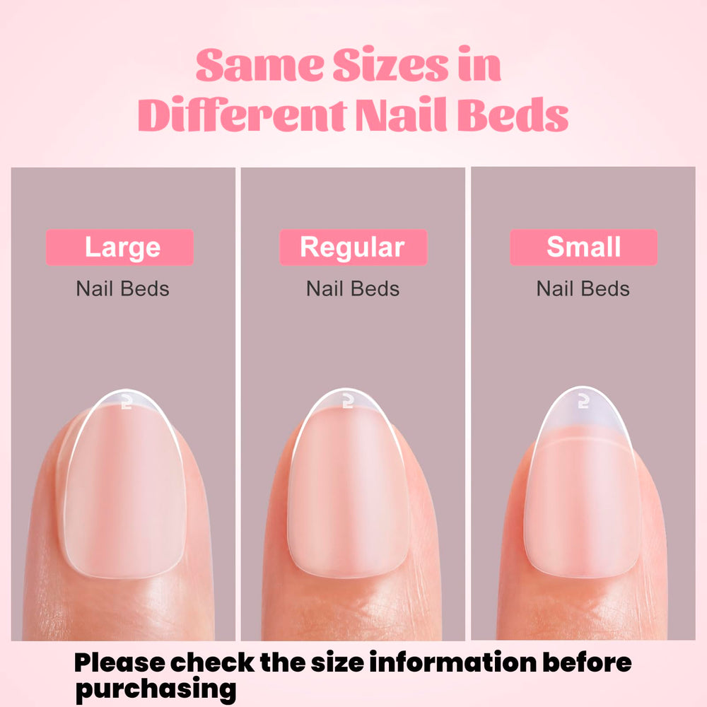 SINOKAME clear almond nail tips for a natural look.