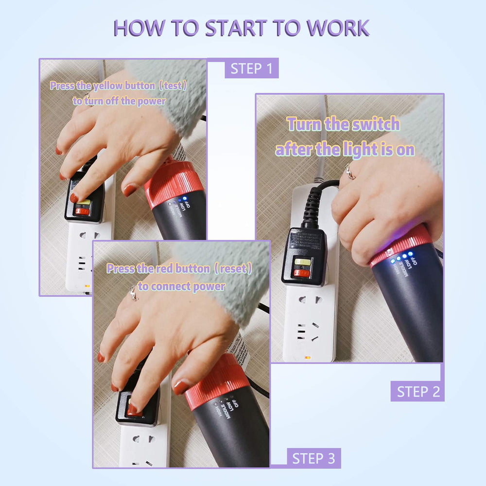 Sinperne 360 swivel cord for tangle-free movement while styling