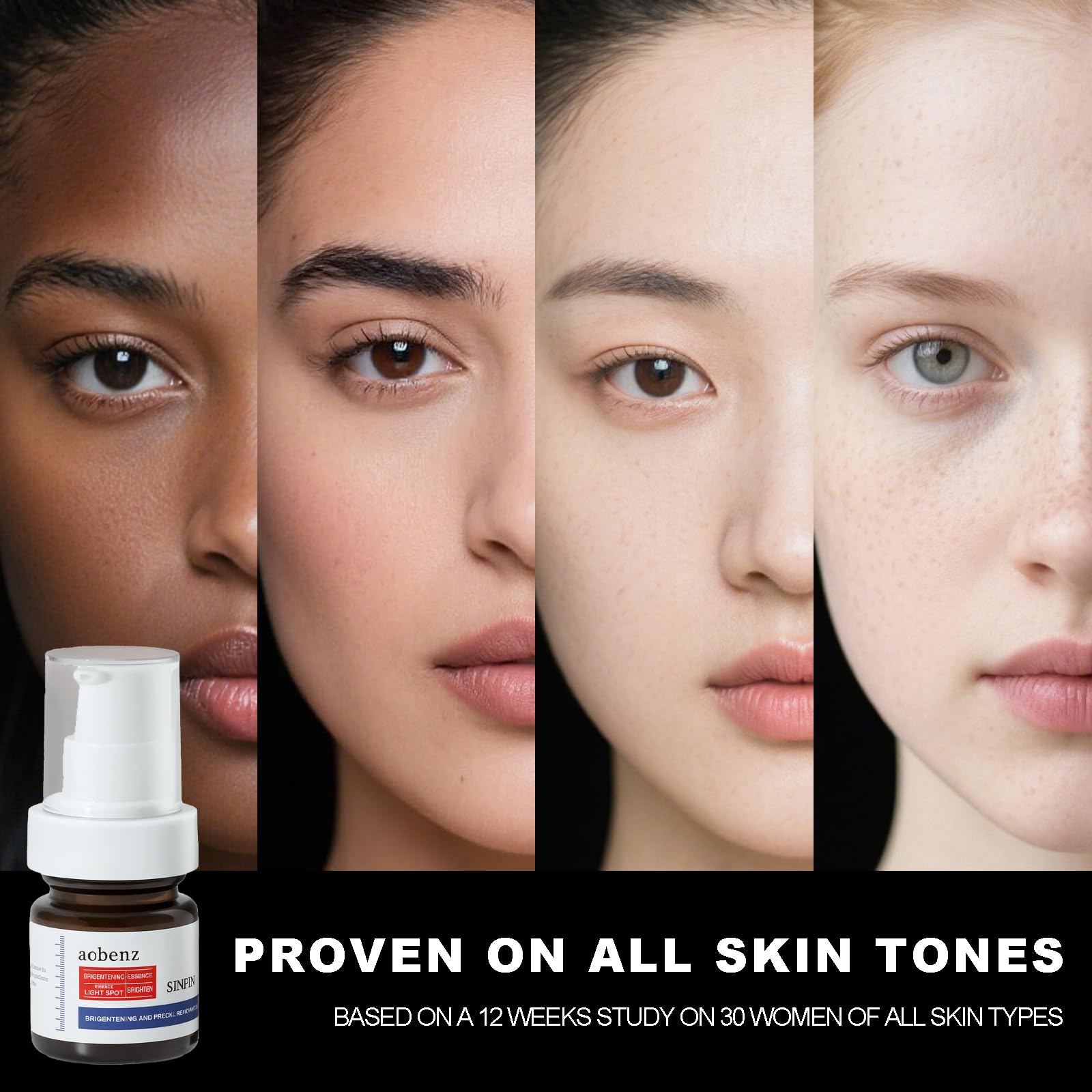 SINPIN aobenz real-user before-after skin improvement.
