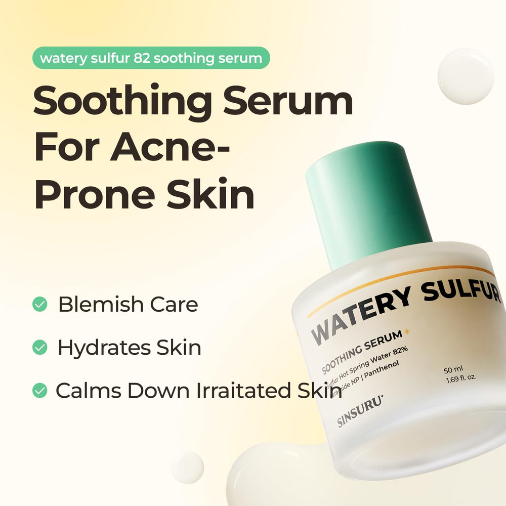 SINSURU Watery Sulfur 82 skin glow after use.
