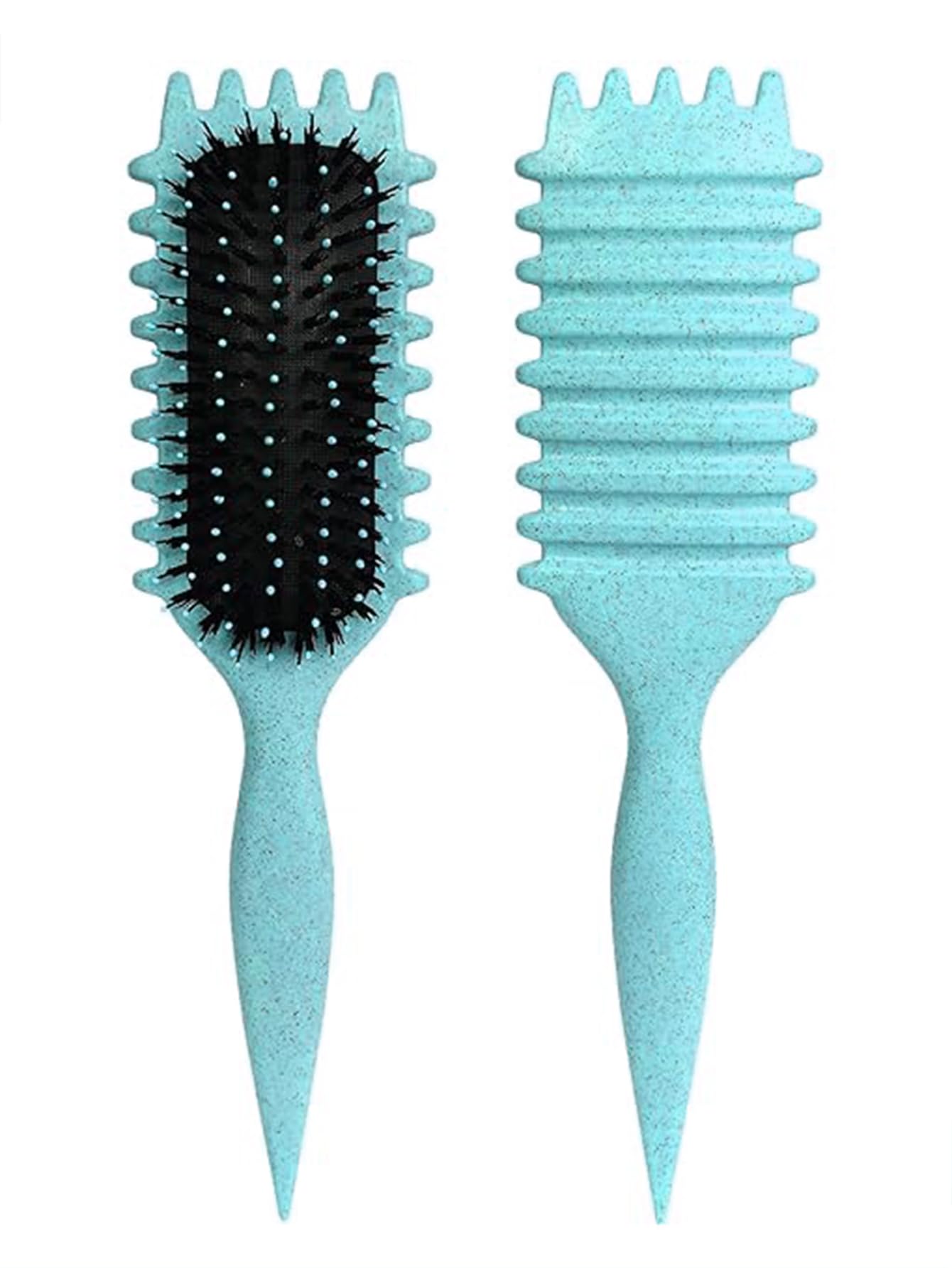 Sintario Green Curl Defining Brush ergonomic grip aids comfortable styling sessions.