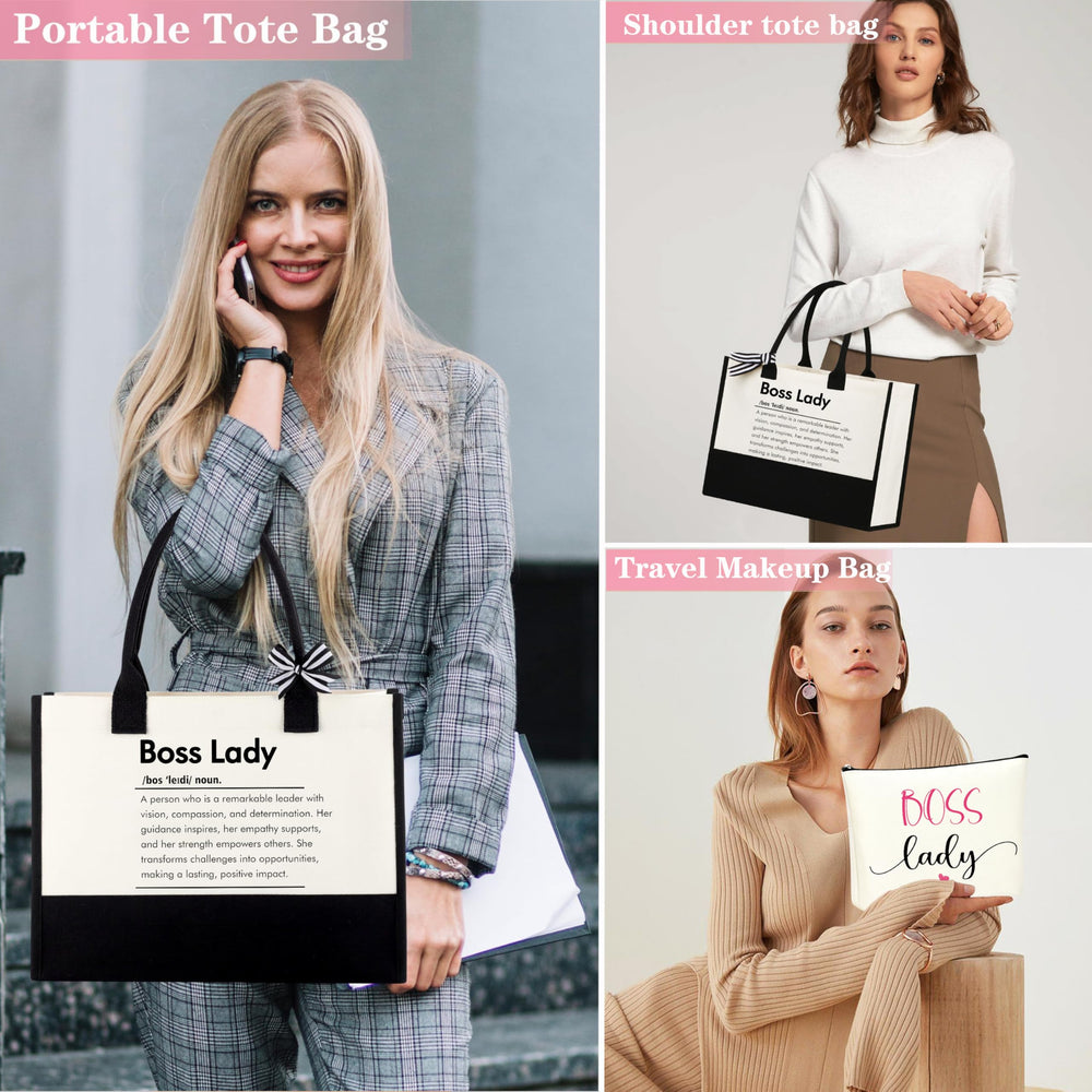 SiplyHaven Boss Lady makeup bag designed for cosmetics and organization
