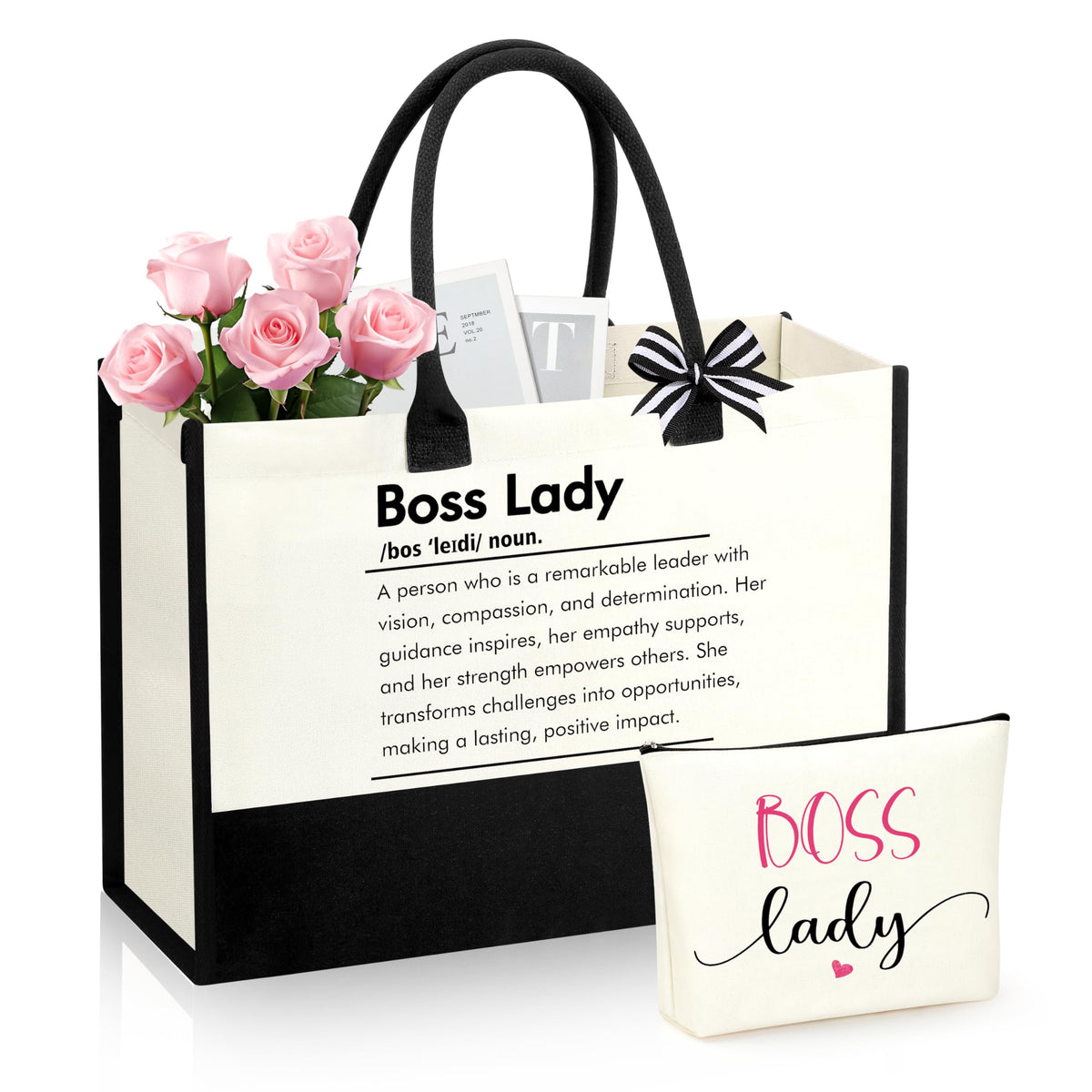 SiplyHaven Boss Lady tote bag in durable canvas with ample space