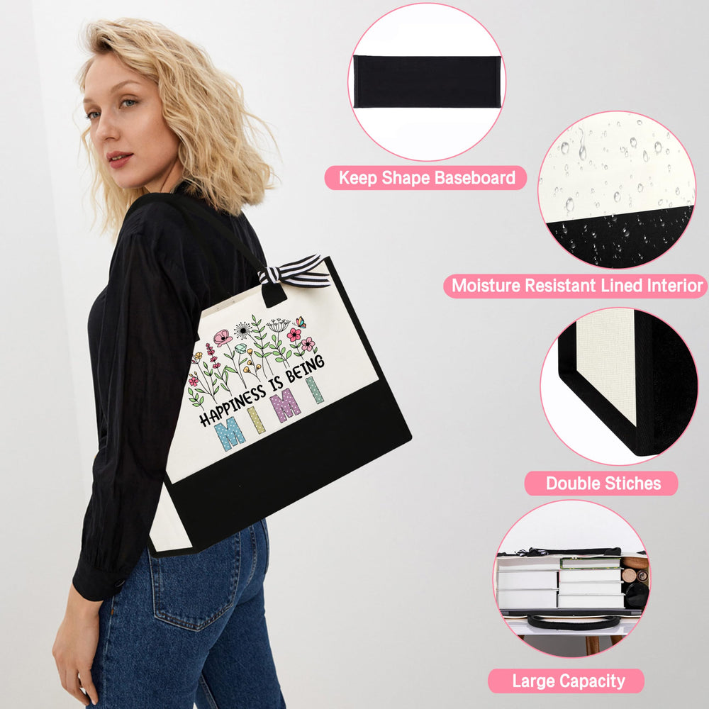 SiplyHaven Mimi gifts makeup bag with soft-touch fabric and organized storage for cosmetics.