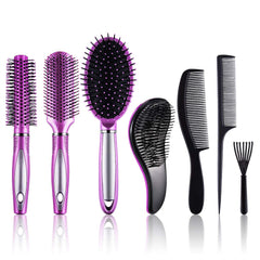 SIQUK 7 piece hair brush set paddle brush close up for smooth styling and scalp massage