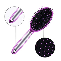 SIQUK round hair brush with cylindrical handle for comfortable grip and scalp massage