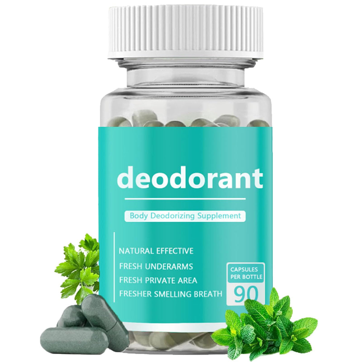SIRDIKA body deodorizing supplement bottle shows long-lasting freshness for daily wear.