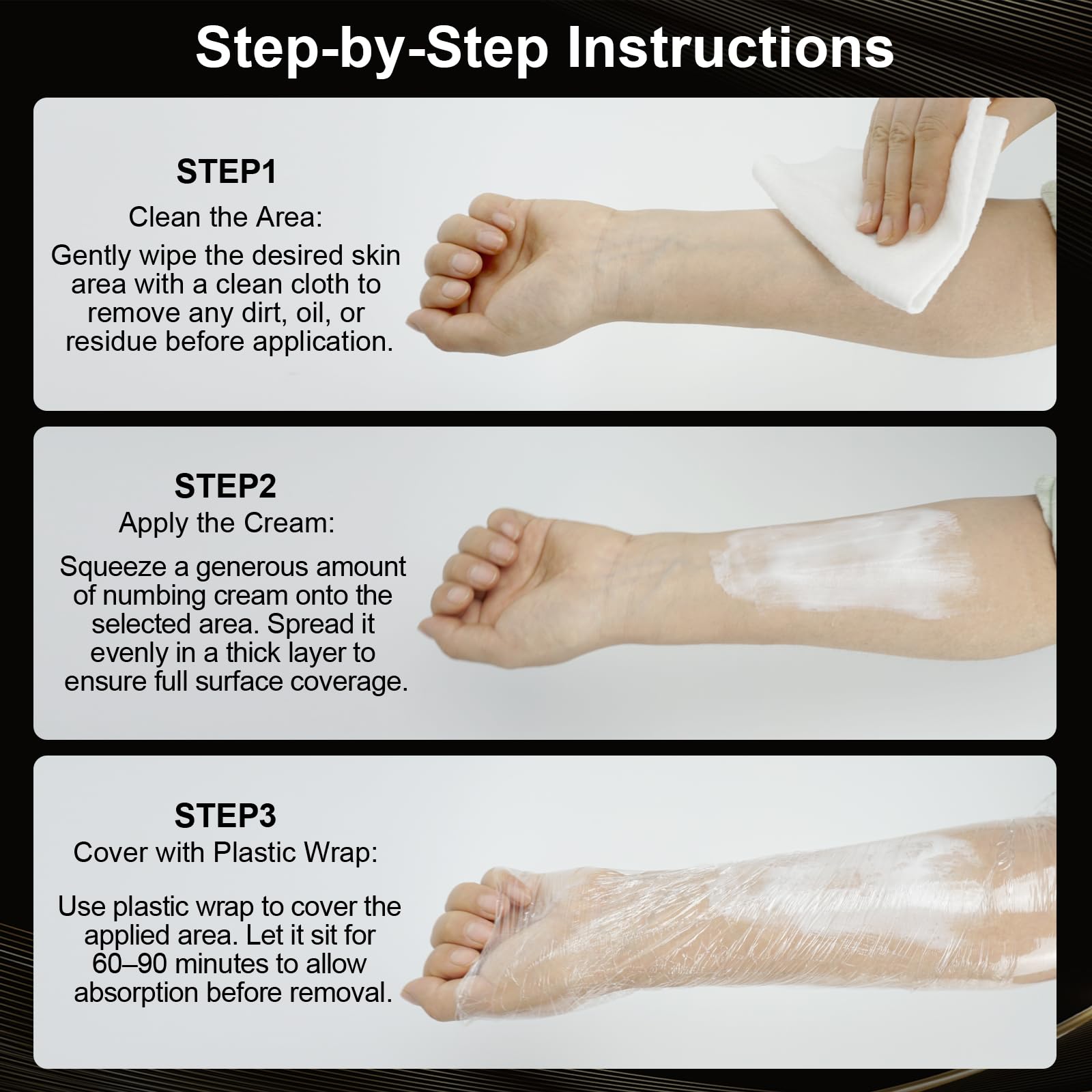 Siripine Numbing Cream on tattoo aftercare area supports healing routines.