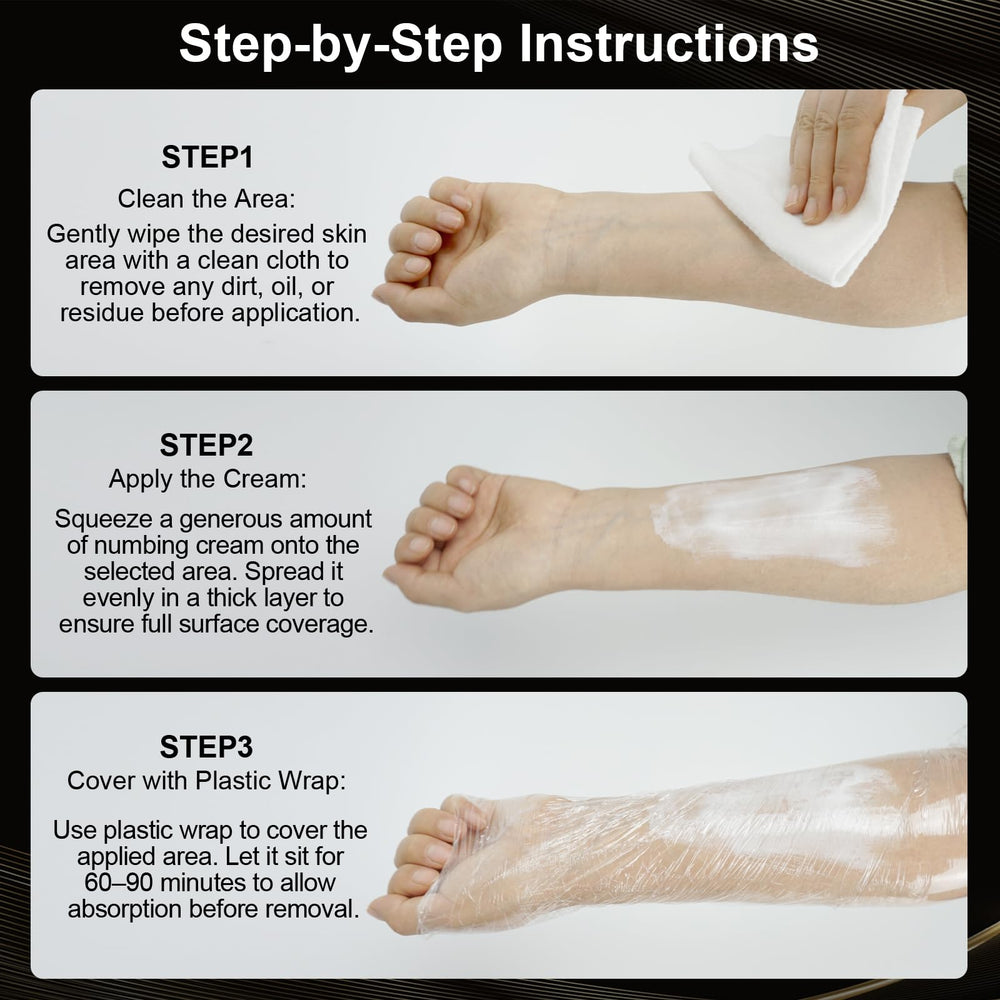 Siripine Numbing Cream on tattoo aftercare area supports healing routines.