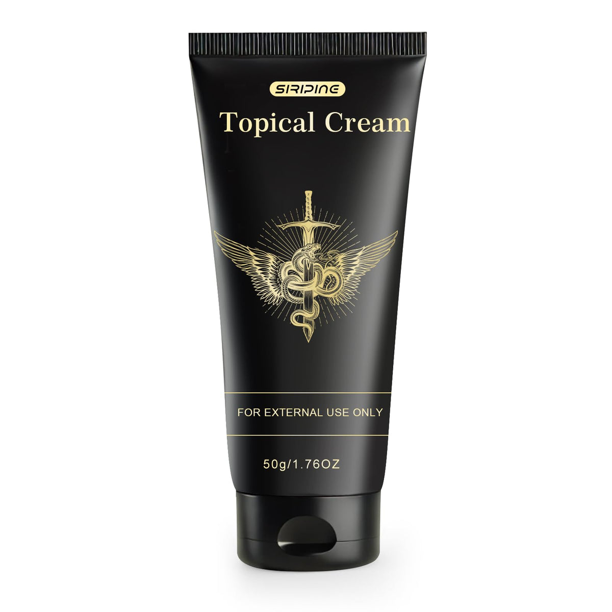 Siripine Numbing Cream tube closeup, compact 1.76oz for on-the-go relief.
