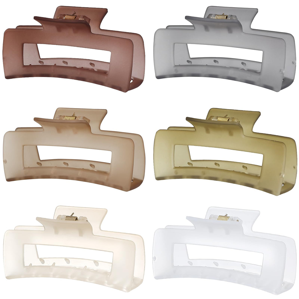 Sisiaipu big claw clip 4inch tea: secure hold for thick hair during daily routines.