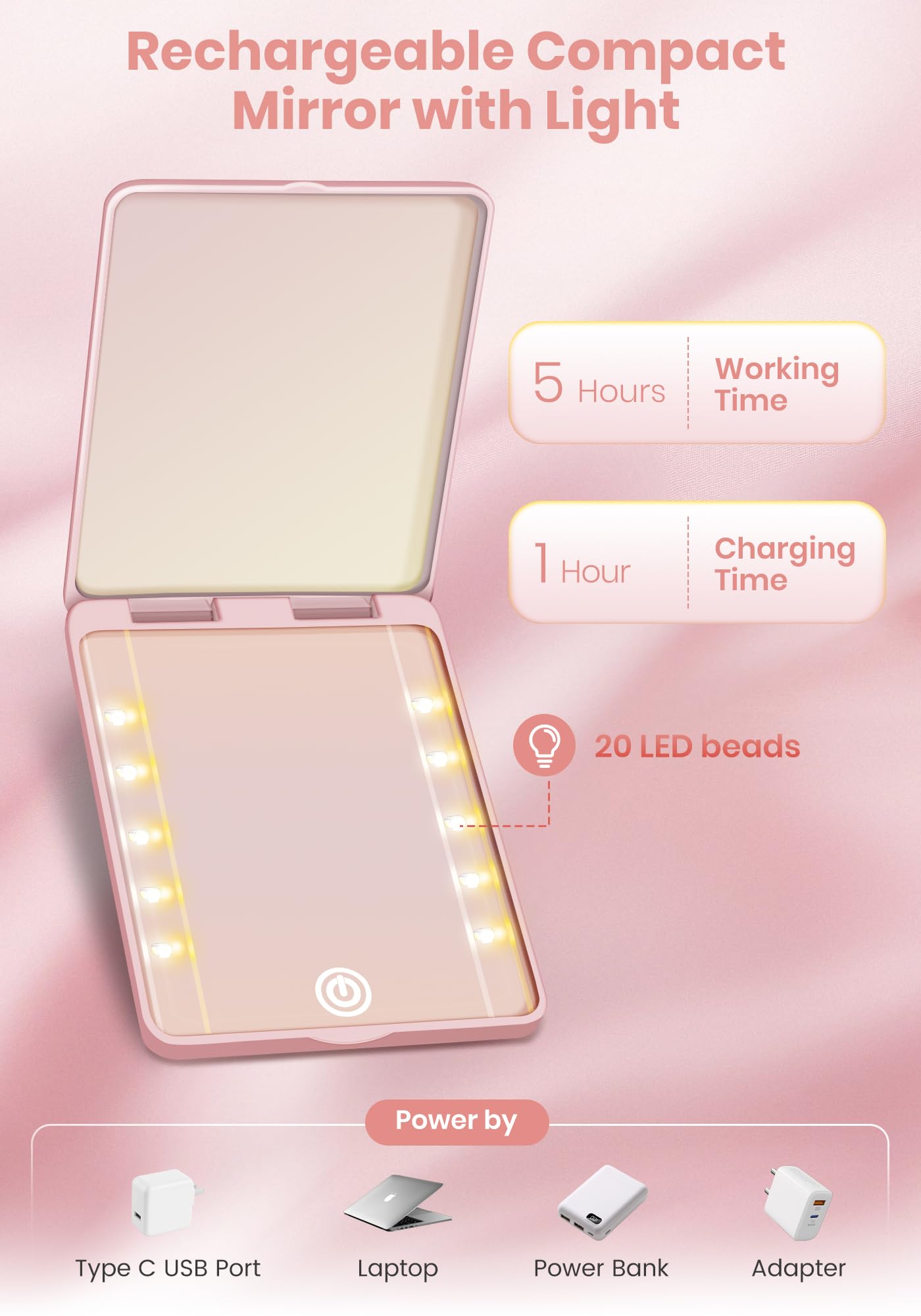 SisKokoro soft velvet pouch protects the mirror during travel