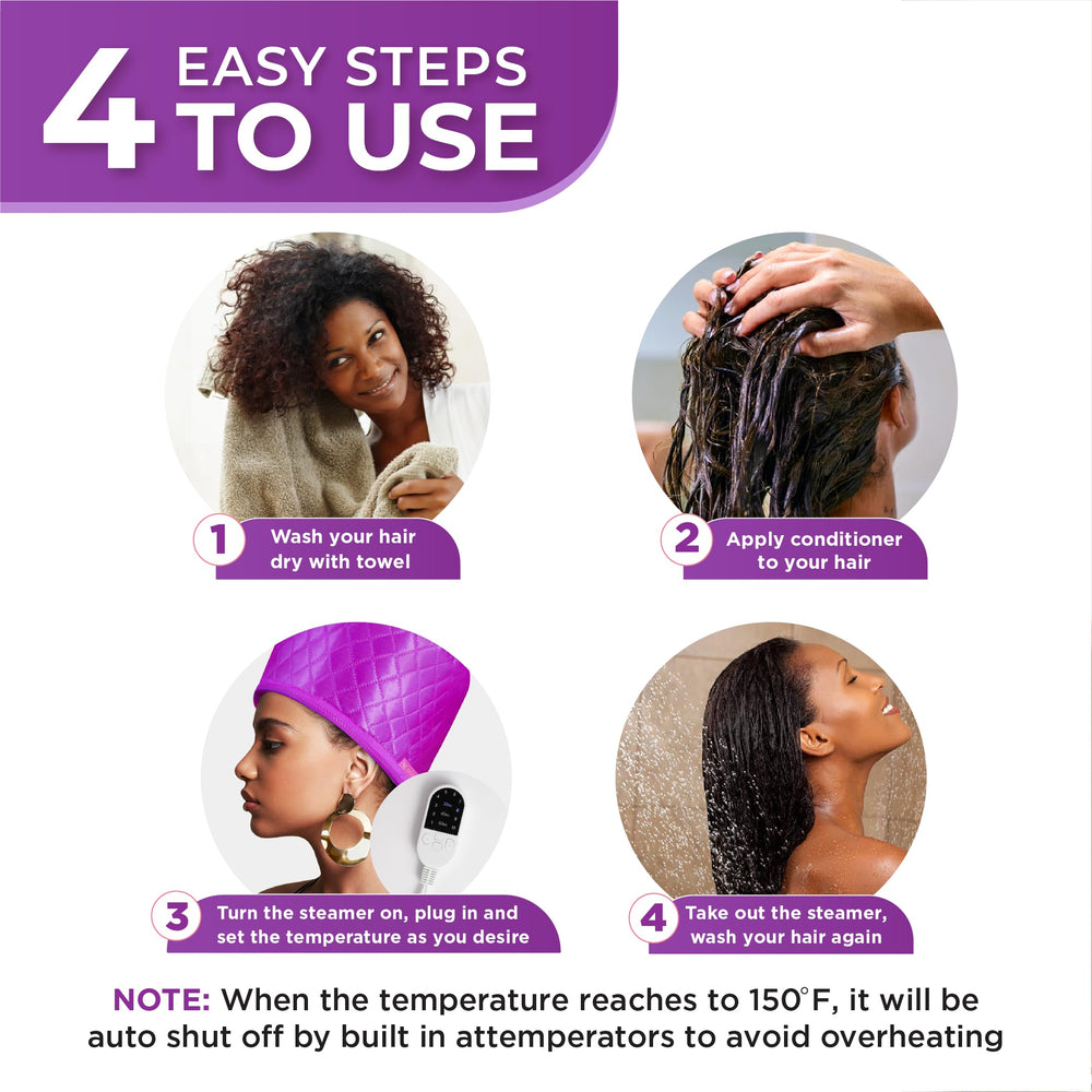 SISWOW Hair Steamer Cap built-in thermostat maintains stable steam temperature