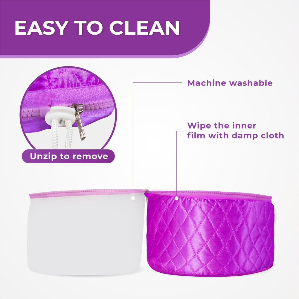 SISWOW Hair Steamer Cap in travel-friendly compact size for on-the-go conditioning