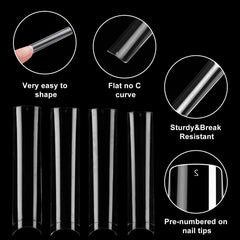 SITELENABY 360-piece box grid organization, easy size identification for fast nail prep.