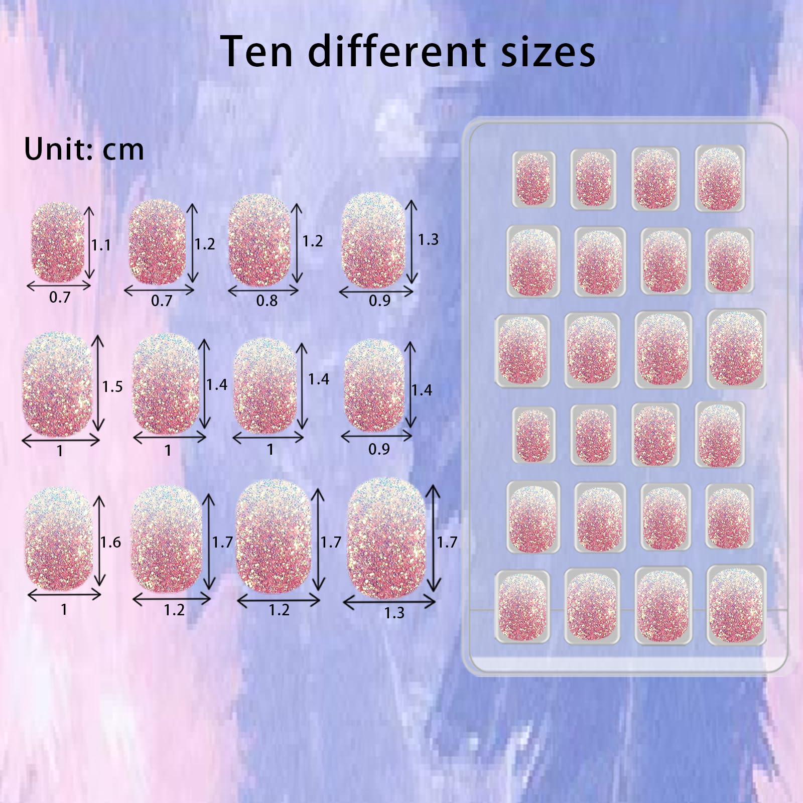 SIUSIO varied sizes kids nail tips for a perfect fit across fingers.