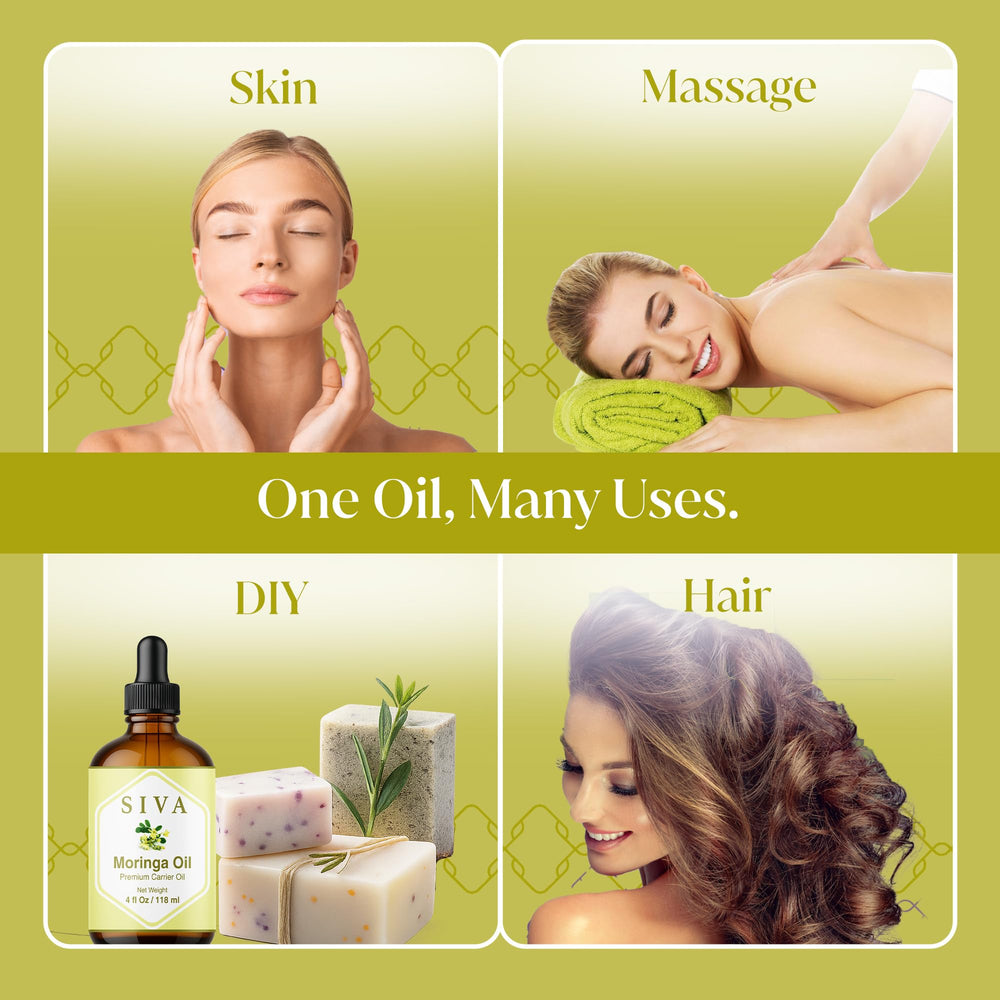 SIVA Moringa Oil blended with shampoo or hair mask for conditioning.