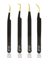 SIVOTE fiber-tip lash tweezers with diamond grip for precise lash placement.