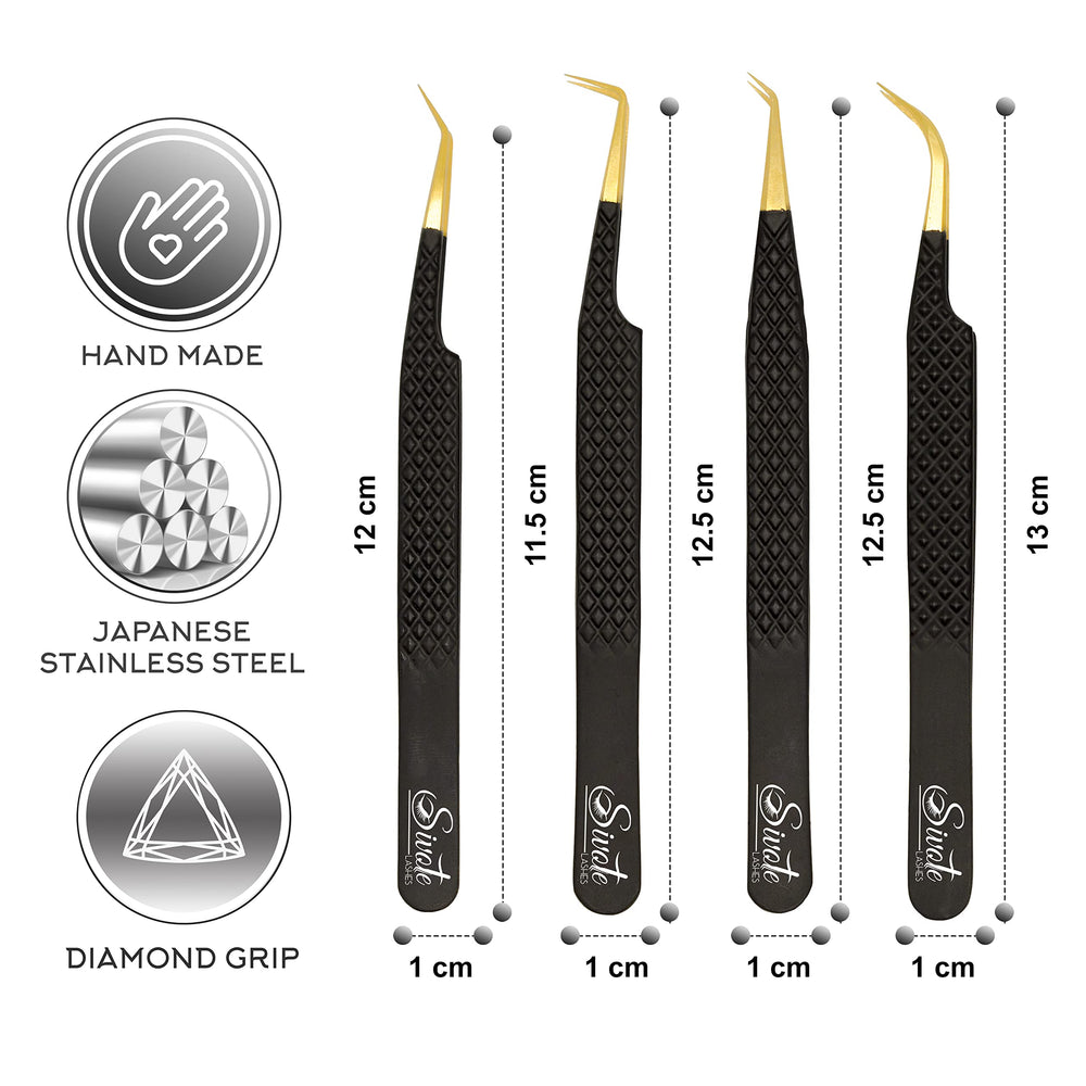 SIVOTE Japanese steel tweezers offer durable, anti-rust performance.