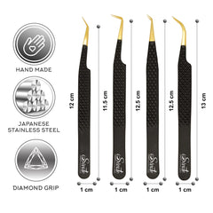 SIVOTE Japanese steel tweezers offer durable, anti-rust performance.