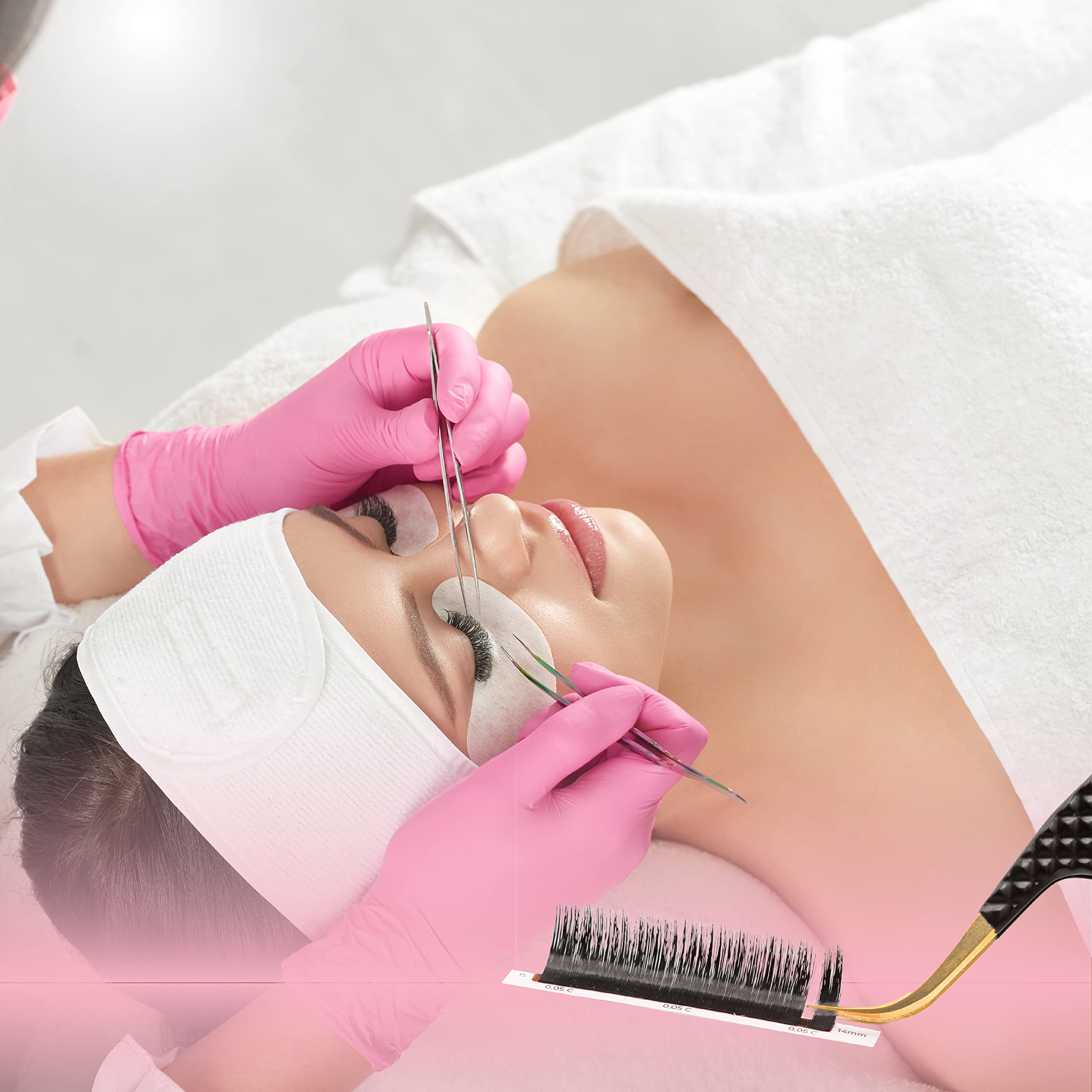 SIVOTE fiber-tip lash tweezers pointed tips for precise lash closure and control.