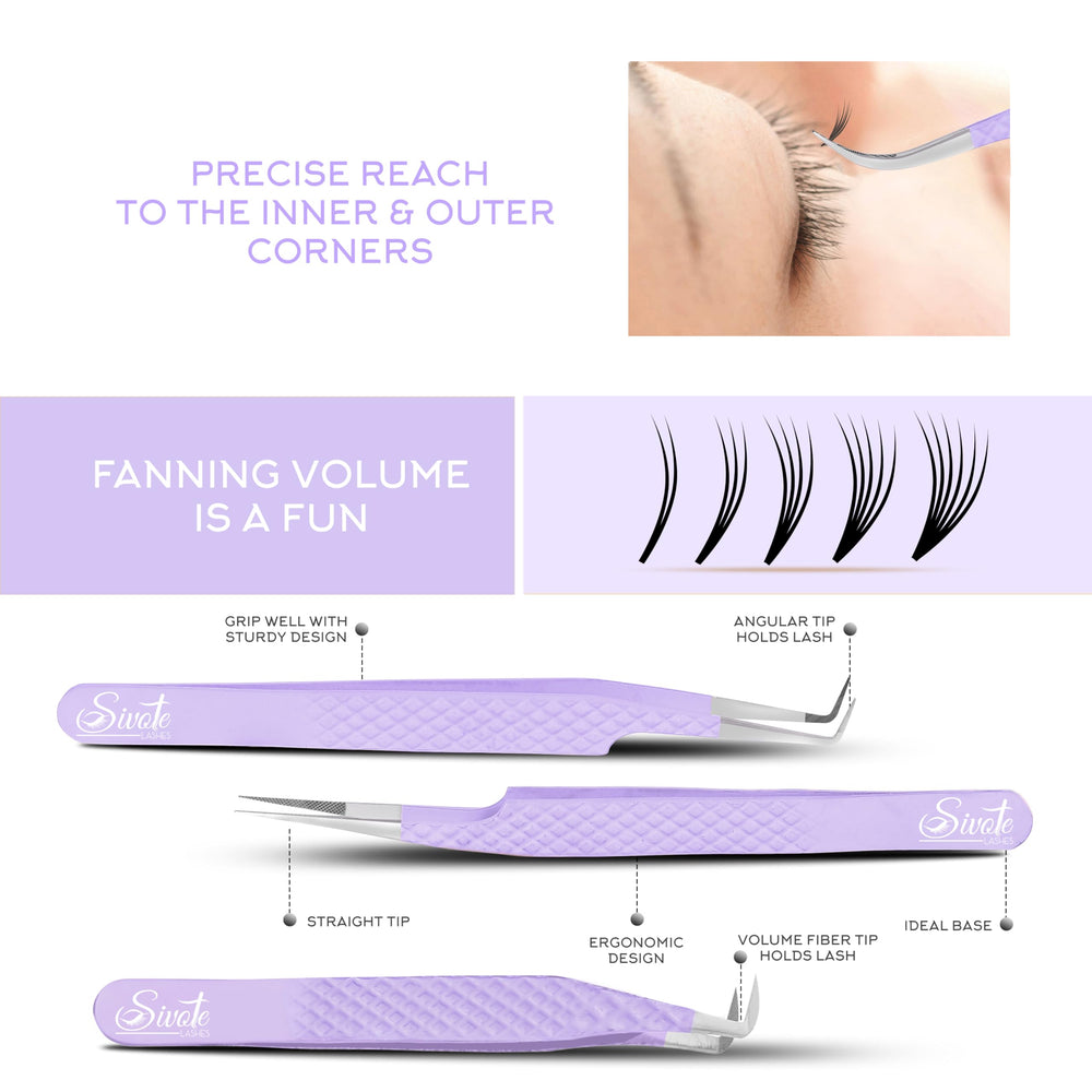 SIVOTE lash tweezers ergonomic design for comfortable all-day lash work.