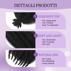 Sixi Beauty Marley twist hair lightweight fullness without added weight.