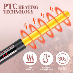 Sixriver 4 curling irons interchangeable barrels for tight or loose curls.