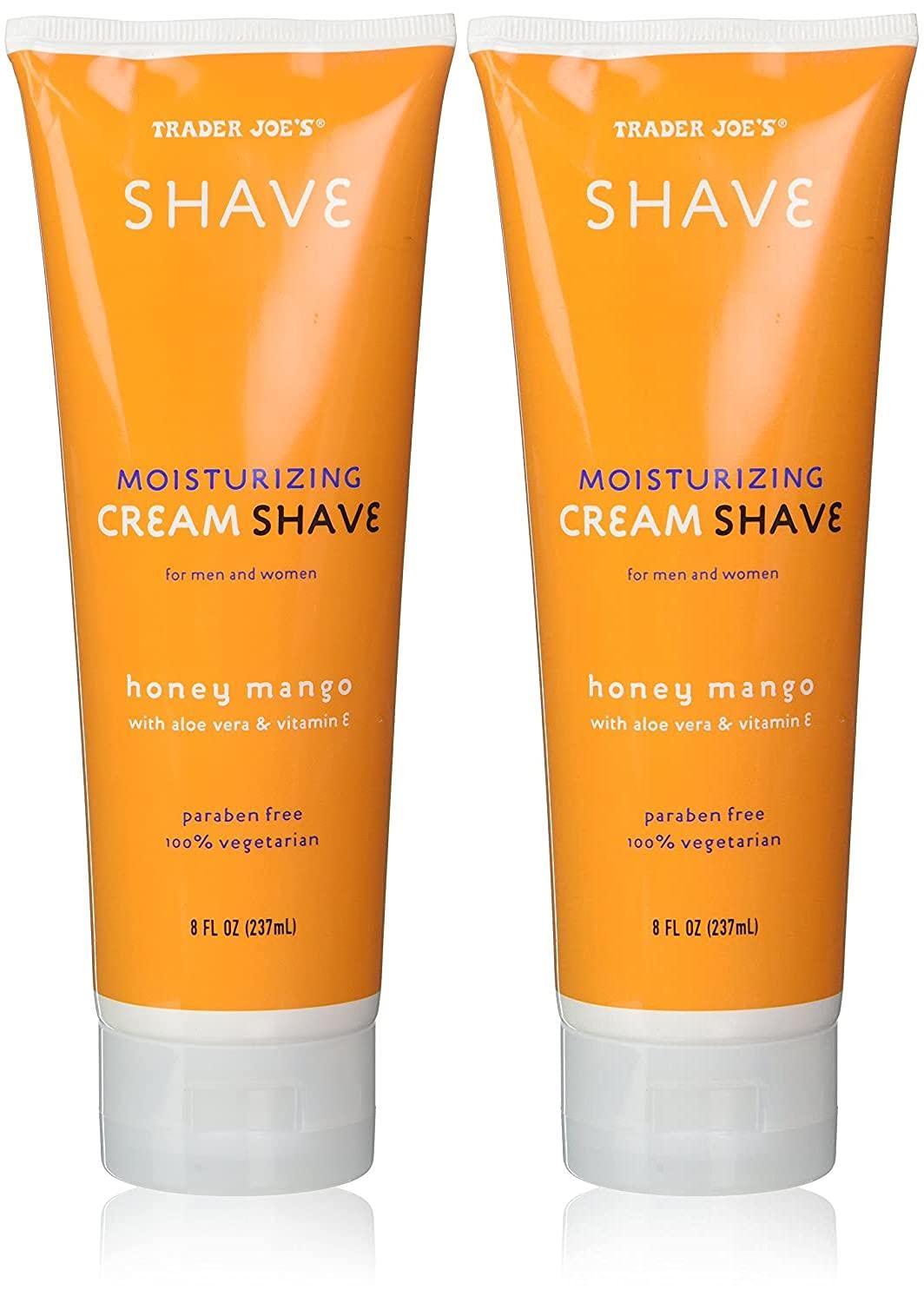 Sixyear honey mango shave cream bottle pour demonstrates soothing hydration for smooth skin