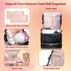 SIYNPAV PU leather exterior of organizer bag with water-resistant surface