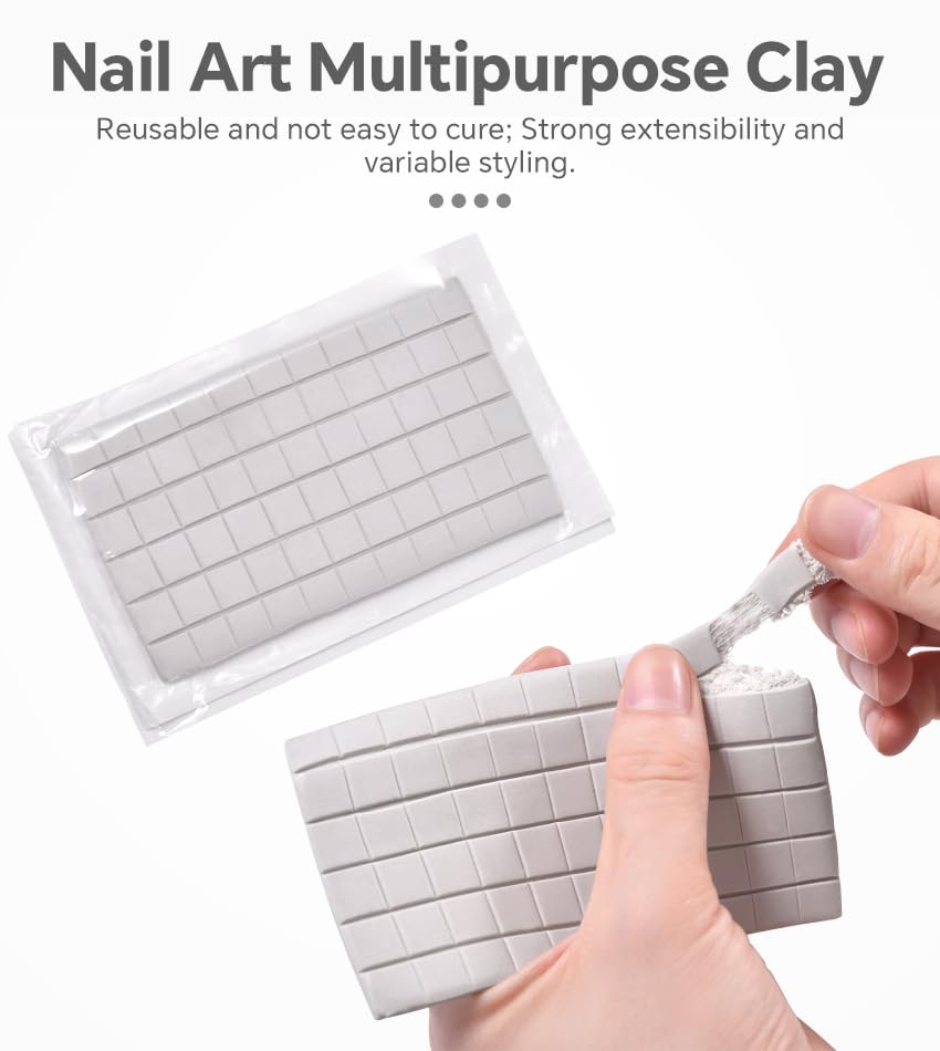 Siyuwuro nail-display-stand-with-clay shown for practice nails and demonstrations.