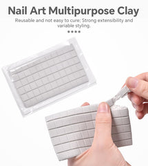 Siyuwuro nail-display-stand-with-clay shown for practice nails and demonstrations.