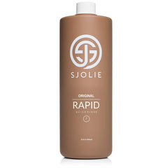 SJOLIE Rapid Spray Tan bottle shows fast-drying formula for on-the-go glow.