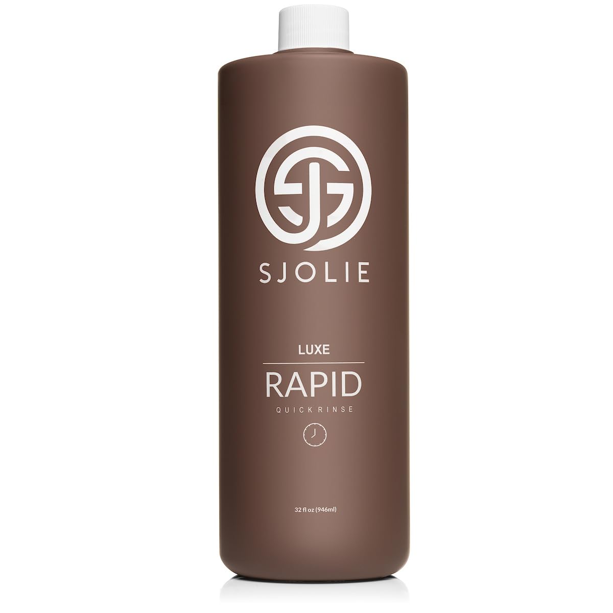 SJOLIE Rapid Spray Tan solution bottle for even, fast application.