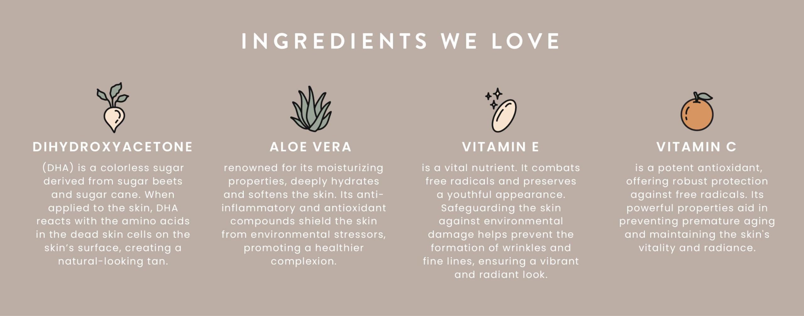 SJOLIE Spray Tan No14 Aloe Vera hydration keeps skin moisturized