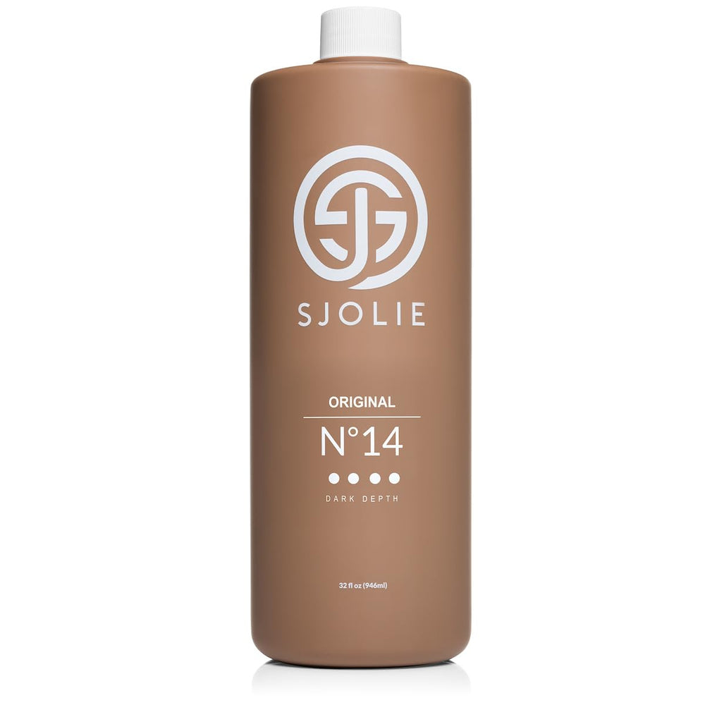 SJOLIE Spray Tan No14 dark depth bottle for a long lasting bronze finish