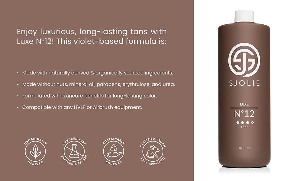 SJOLIE Luxe12 deep bronze result visible on arm